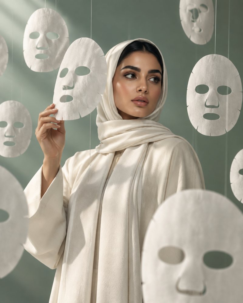 كريم على شكل وجه، من أعمال صُنع